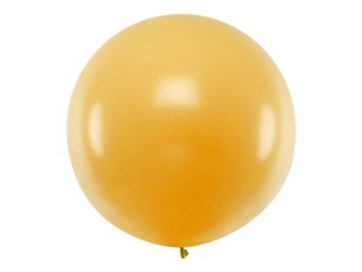 Balon okrągły metaliczny złoty 100cm 1 sztuka OLBO-060
