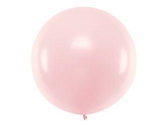 Balon okrągły pastelowy blady różowy 100cm 1 sztuka OLBO-081B