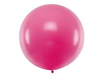 Balon okrągły pastelowy fuksjowy 100cm 1 sztuka OLBO-034