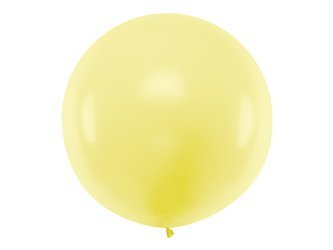 Balon okrągły pastelowy jasny żółty 100cm 1 sztuka OLBO-084J
