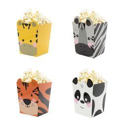 Pudełka na popcorn Zwierzątka Safari Wild Animals 4 sztuki 512562